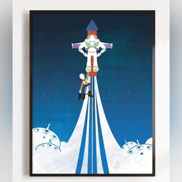 Disney's Toy Story Buzz and Woody Framed Canvas Art - Picture 1 of 2